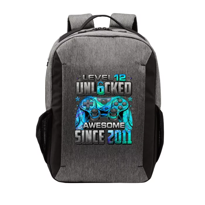 Level 12 Unlocked Awesome Since 2011 12th Birthday Gaming Vector Backpack