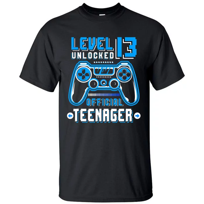 Level 13 Unlocked Teenager Video Game 13th Birthday Tall T-Shirt