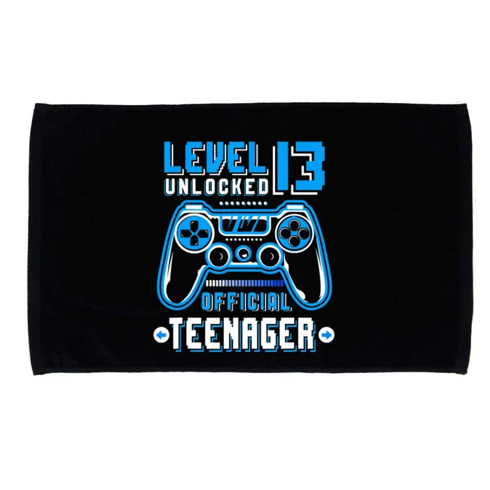 Level 13 Unlocked Teenager Video Game 13th Birthday Microfiber Hand Towel