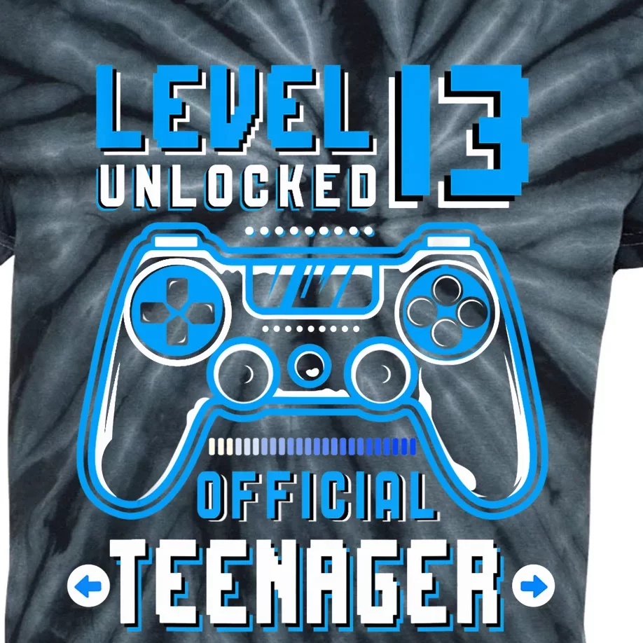 Level 13 Unlocked Teenager Video Game 13th Birthday Kids Tie-Dye T-Shirt