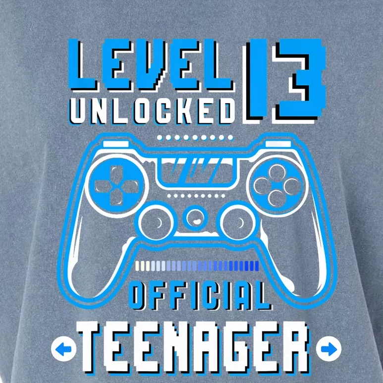 Level 13 Unlocked Teenager Video Game 13th Birthday Garment-Dyed Women's Muscle Tee