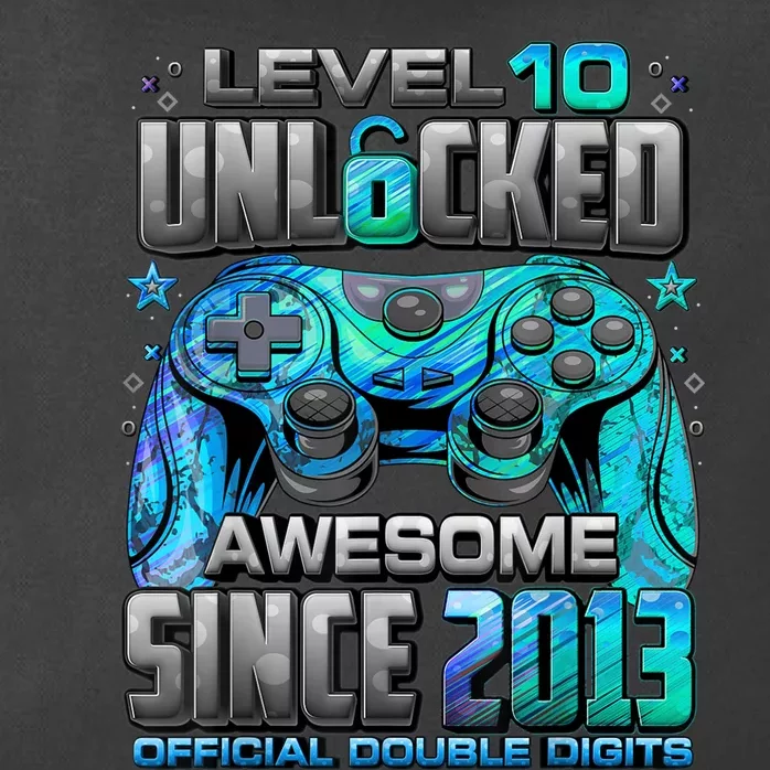 Level 10 Unlocked Awesome Since 2013 10th Birthday Gaming Zip Tote Bag