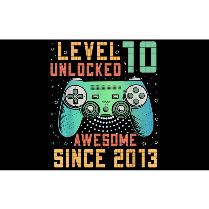 Level 10 Unlocked 10th Birthday 10 Year Old Boy Gamer Bday Bumper Sticker