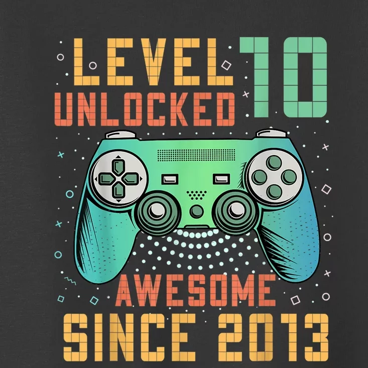 Level 10 Unlocked 10th Birthday 10 Year Old Boy Gamer Bday Toddler T-Shirt