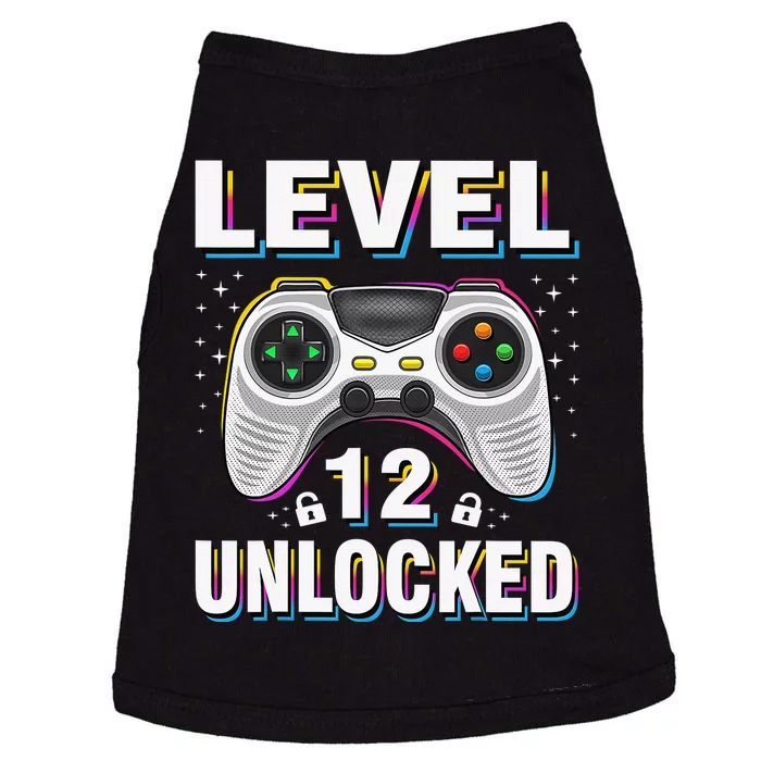 Level 12 Unlocked Boys 12th Birthday 12 Year Old Gamer Doggie Tank