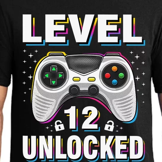 Level 12 Unlocked Boys 12th Birthday 12 Year Old Gamer Pajama Set