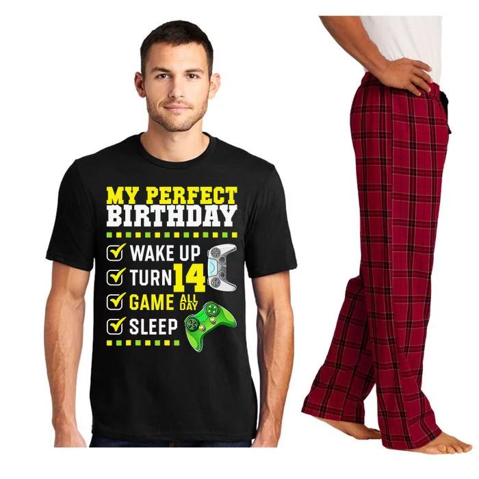 Level 14 Unlocked Boys 14th Birthday 14 Year Old Gamer Pajama Set