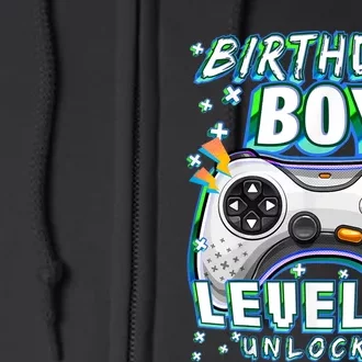 Level 10 Unlocked Video Game 10th Birthday Gamer Boys TShirt Full Zip Hoodie