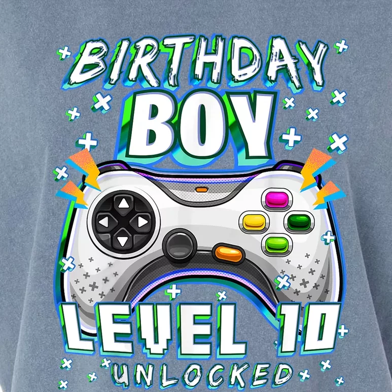 Level 10 Unlocked Video Game 10th Birthday Gamer Boys TShirt Garment-Dyed Women's Muscle Tee