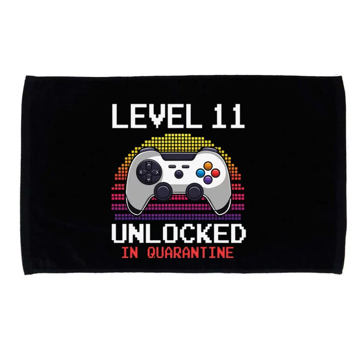 Level 11 Unlocked In Quarantine Video Game Birthday Microfiber Hand Towel