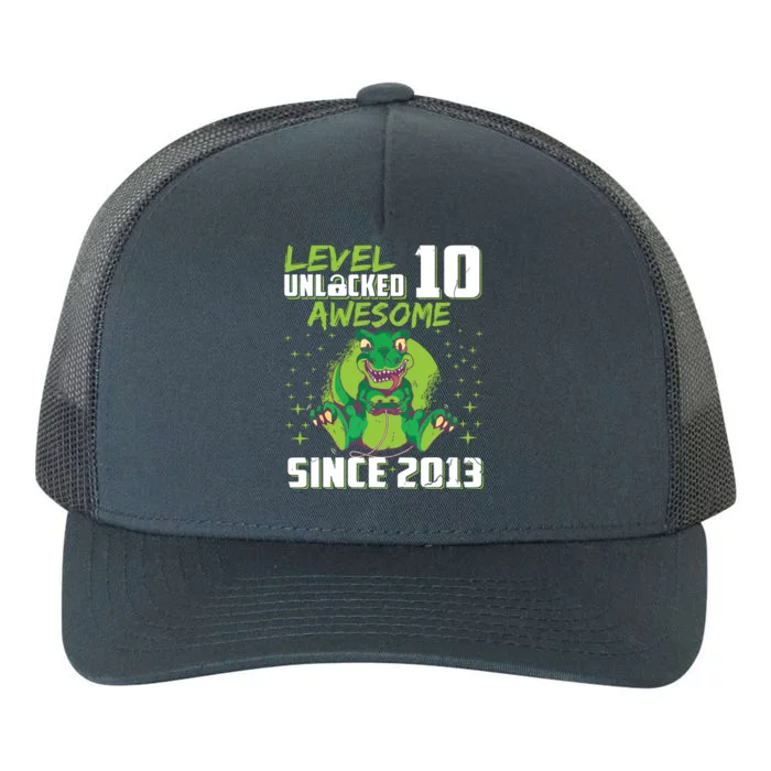 Level 10 Unlocked Awesome Since 2013 10th Birthday Gaming Yupoong Adult 5-Panel Trucker Hat