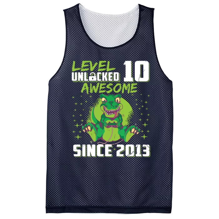 Level 10 Unlocked Awesome Since 2013 10th Birthday Gaming Mesh Reversible Basketball Jersey Tank