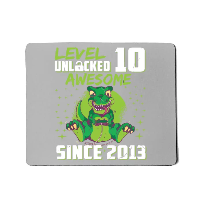 Level 10 Unlocked Awesome Since 2013 10th Birthday Gaming Mousepad