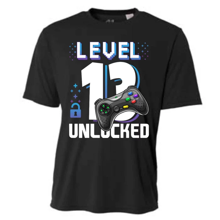 Level 13 Unlocked Funny Video Gamer 13th Birthday Gift For Gamers Cooling Performance Crew T-Shirt