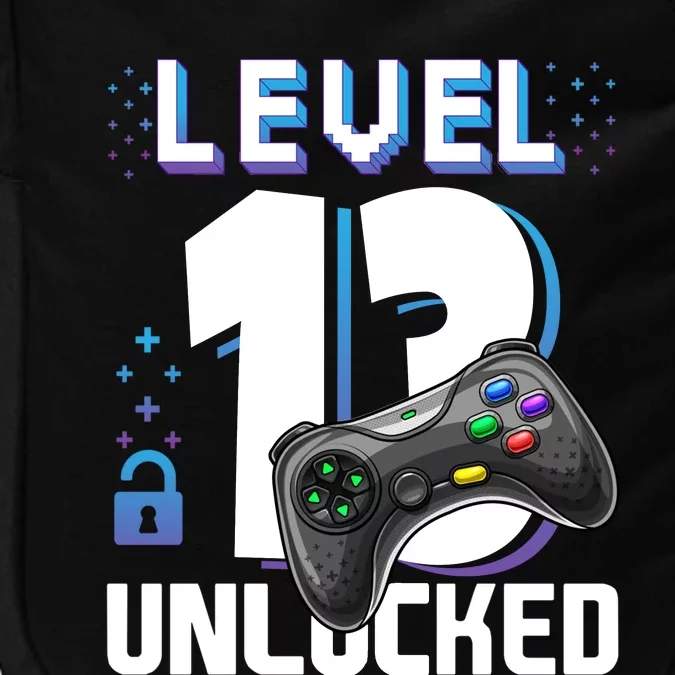 Level 13 Unlocked Funny Video Gamer 13th Birthday Gift For Gamers Impact Tech Backpack