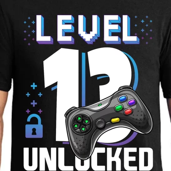 Level 13 Unlocked Funny Video Gamer 13th Birthday Gift For Gamers Pajama Set