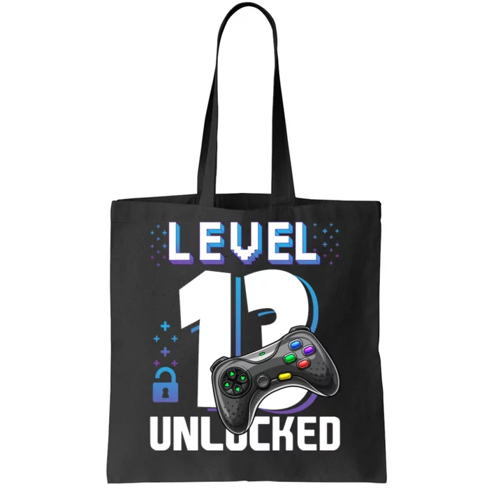 Level 13 Unlocked Funny Video Gamer 13th Birthday Gift For Gamers Tote Bag