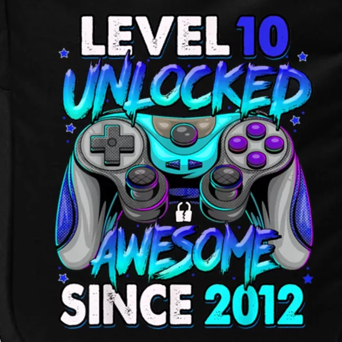 Level 10 Unlocked Awesome Since 2012 10th Birthday Impact Tech Backpack