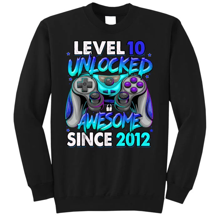 Level 10 Unlocked Awesome Since 2012 10th Birthday Tall Sweatshirt