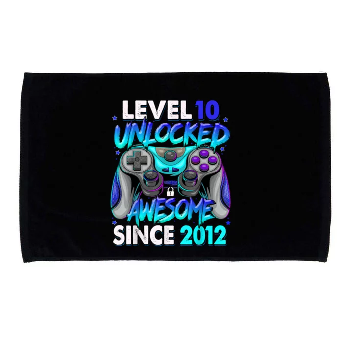 Level 10 Unlocked Awesome Since 2012 10th Birthday Microfiber Hand Towel