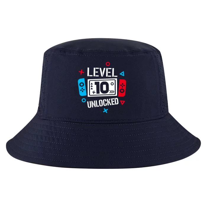 Level 10 Unlocked Birthday, 10th Birthday Boy Gamer, 10 Years Old Gamer Cool Comfort Performance Bucket Hat