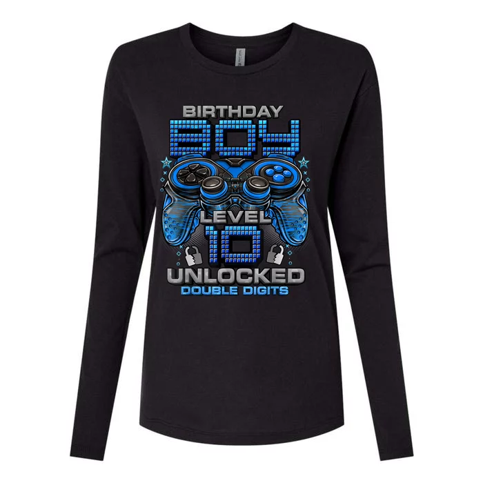 Level 10 Unlocked Awesome Since 2013 10th Birthday Gaming Womens Cotton Relaxed Long Sleeve T-Shirt