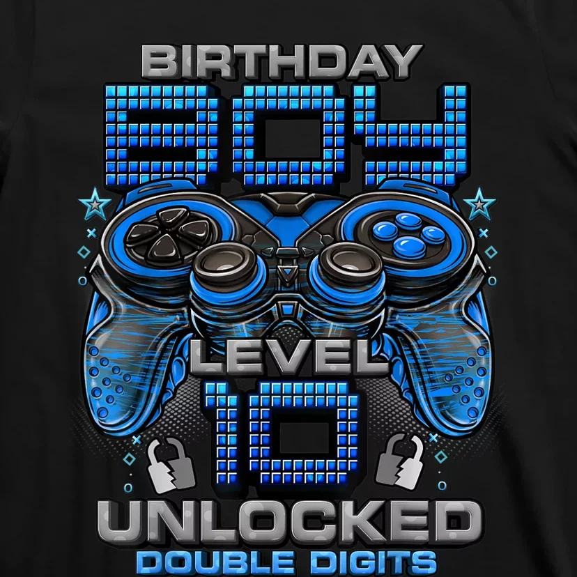 Level 10 Unlocked Awesome Since 2013 10th Birthday Gaming T-Shirt