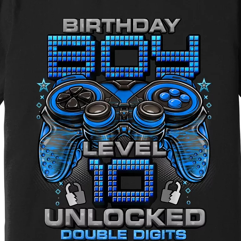 Level 10 Unlocked Awesome Since 2013 10th Birthday Gaming Premium T-Shirt