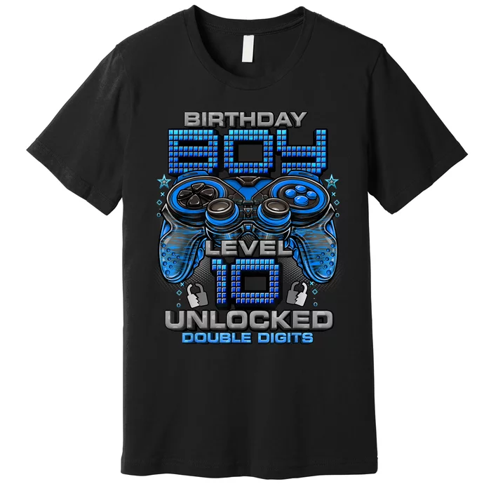 Level 10 Unlocked Awesome Since 2013 10th Birthday Gaming Premium T-Shirt