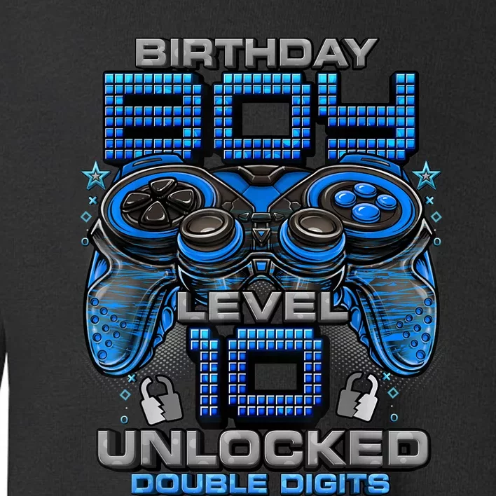 Level 10 Unlocked Awesome Since 2013 10th Birthday Gaming Toddler Sweatshirt