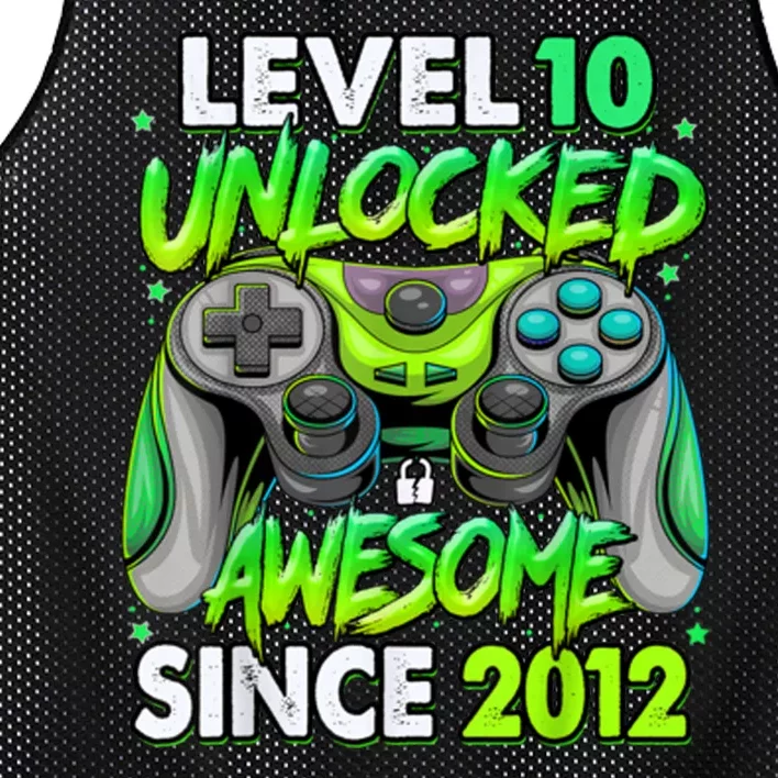 Level 10 Unlocked Awesome 2012 Video Game 10th Birthday Mesh Reversible Basketball Jersey Tank