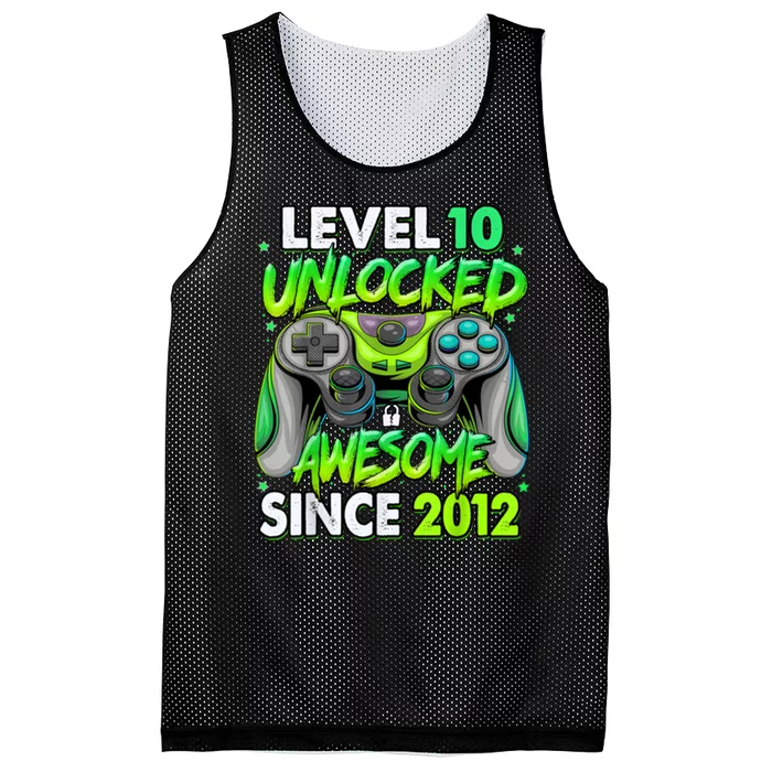 Level 10 Unlocked Awesome 2012 Video Game 10th Birthday Mesh Reversible Basketball Jersey Tank