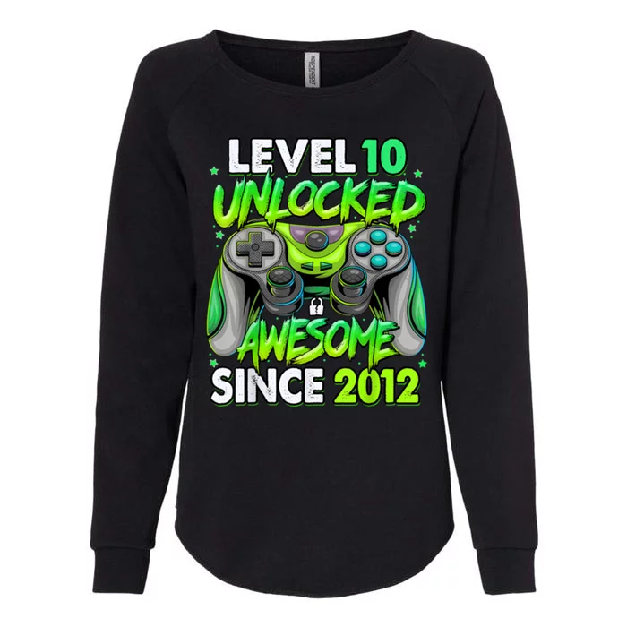 Level 10 Unlocked Awesome 2012 Video Game 10th Birthday Womens California Wash Sweatshirt