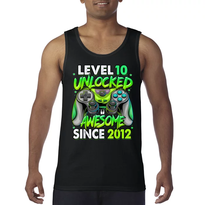 Level 10 Unlocked Awesome 2012 Video Game 10th Birthday Tank Top