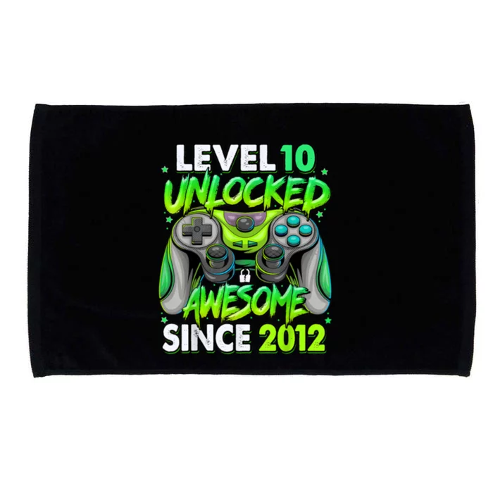 Level 10 Unlocked Awesome 2012 Video Game 10th Birthday Microfiber Hand Towel