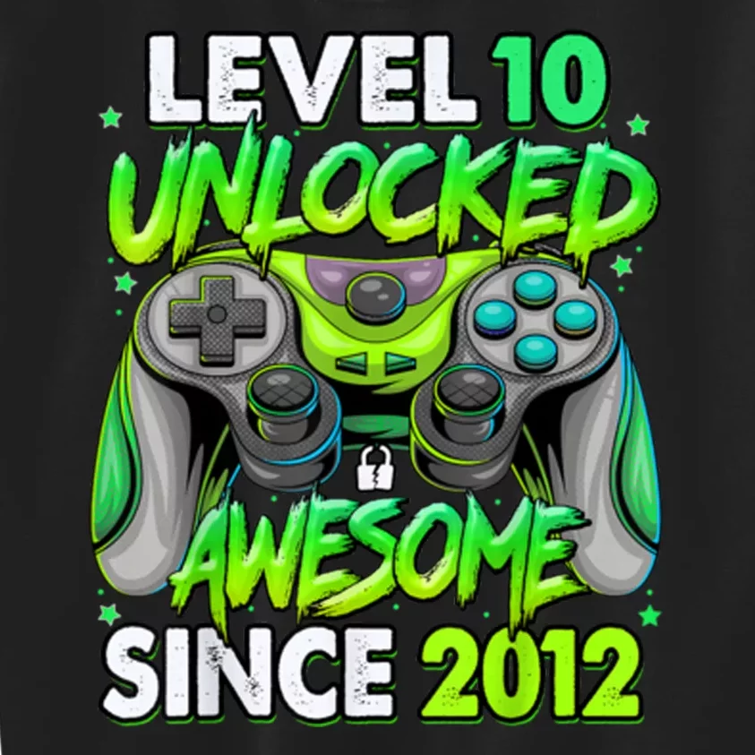 Level 10 Unlocked Awesome 2012 Video Game 10th Birthday Kids Sweatshirt