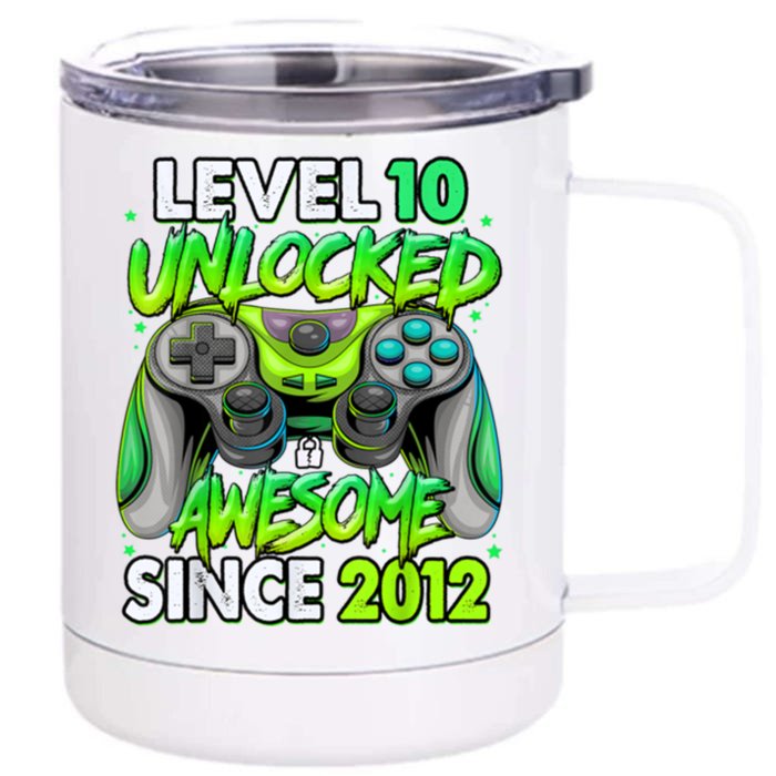 Level 10 Unlocked Awesome 2012 Video Game 10th Birthday Front & Back 12oz Stainless Steel Tumbler Cup