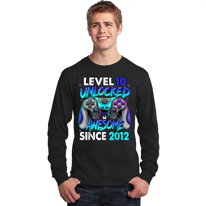 Level 10 Unlocked Awesome 2012 Cute 10th Birthday Long Sleeve Shirt