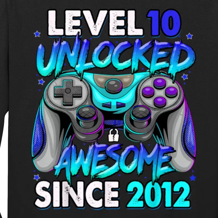 Level 10 Unlocked Awesome 2012 Cute 10th Birthday Long Sleeve Shirt