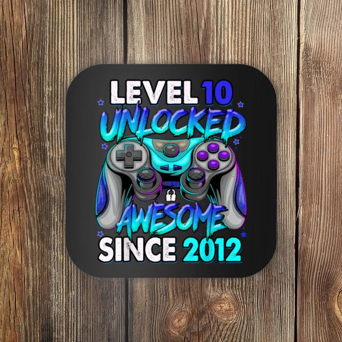 Level 10 Unlocked Awesome 2012 Cute 10th Birthday Coaster