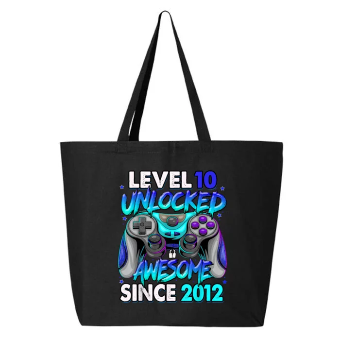 Level 10 Unlocked Awesome 2012 Cute 10th Birthday 25L Jumbo Tote