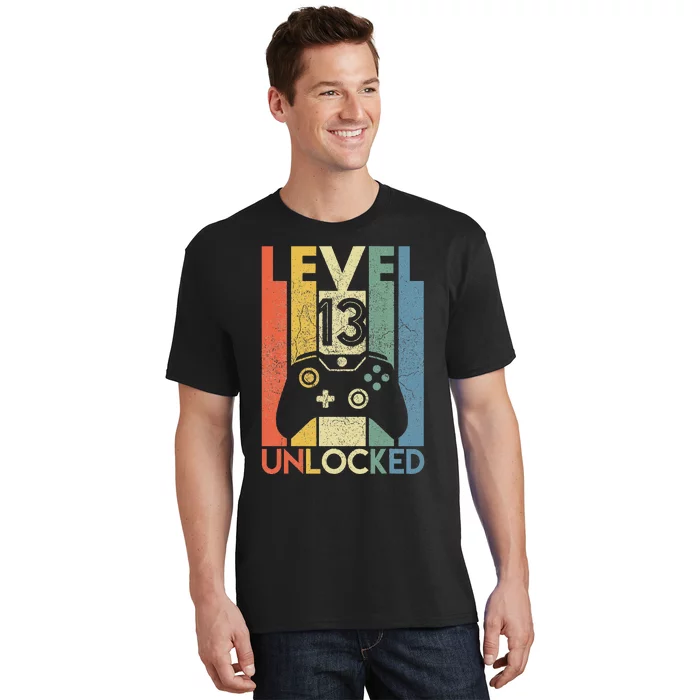 Level 13 Unlocked Funny Video Gamer 13th Birthday Gift T-Shirt