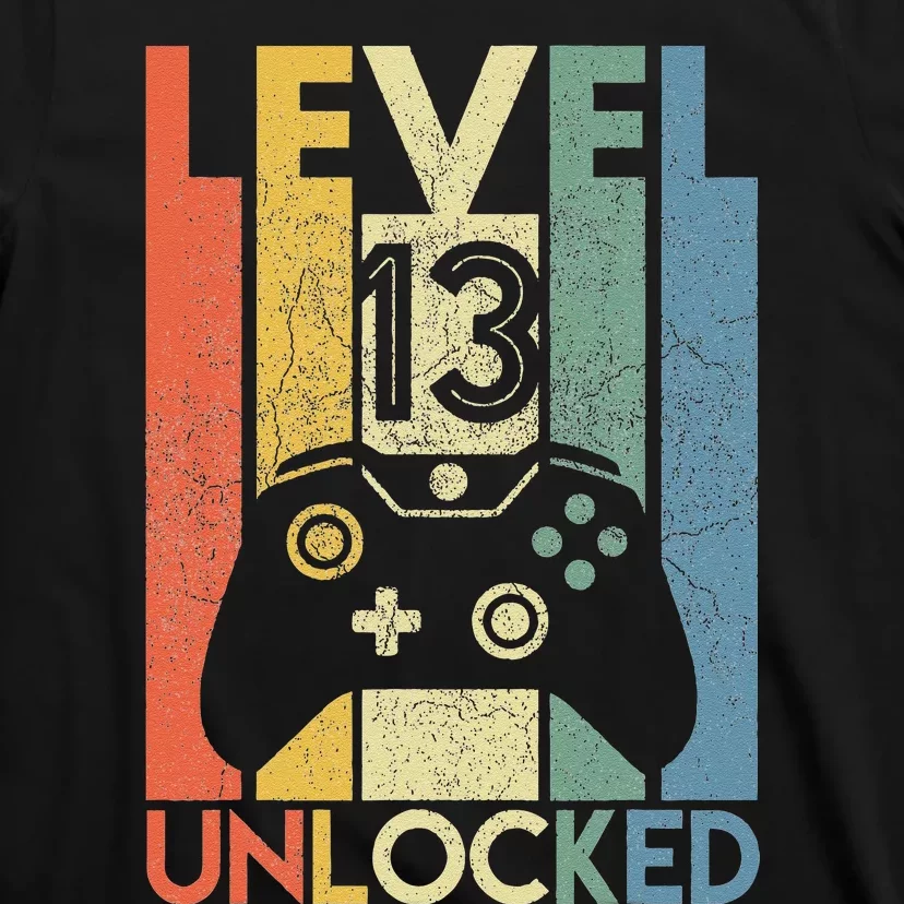 Level 13 Unlocked Funny Video Gamer 13th Birthday Gift T-Shirt