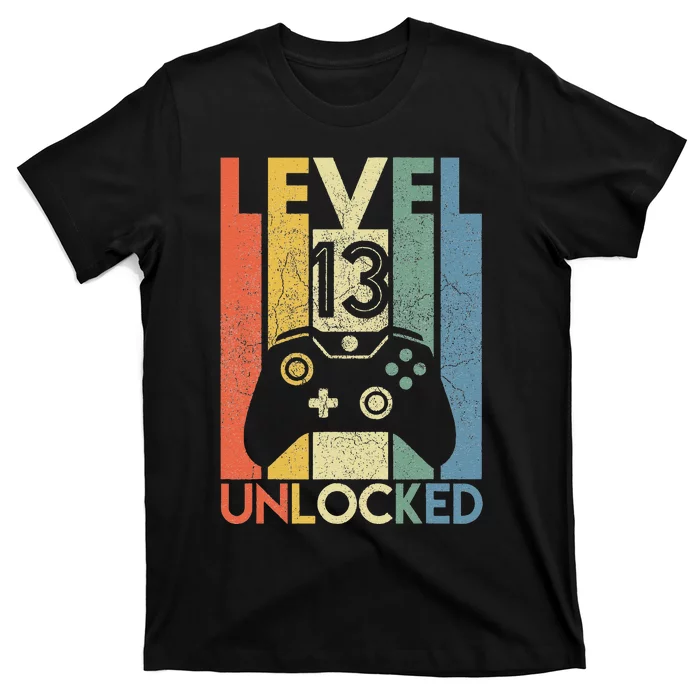 Level 13 Unlocked Funny Video Gamer 13th Birthday Gift T-Shirt