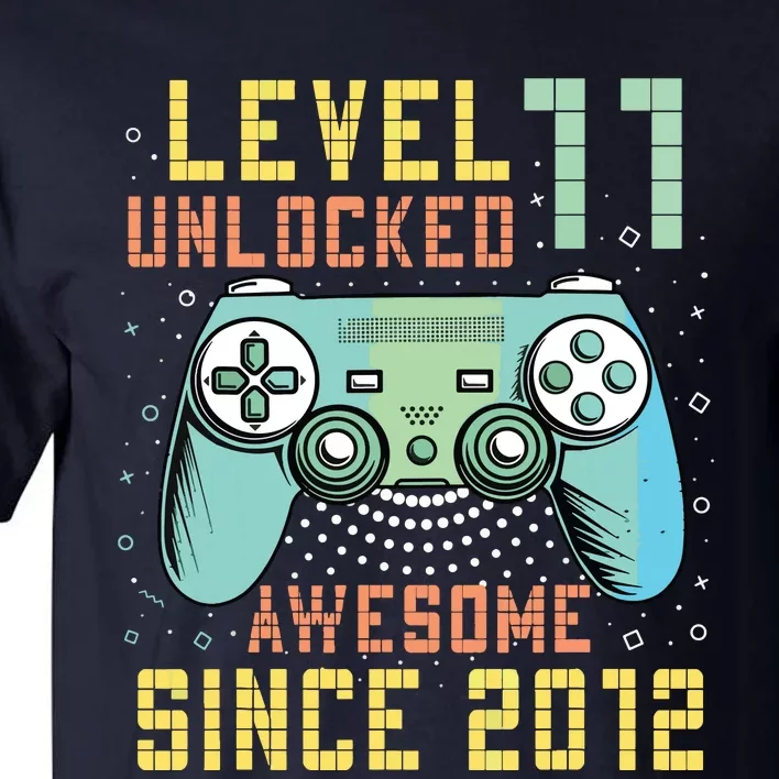 Level 11 Unlocked 11th Birthday 11 Year Old Boy Gifts Gamer Tall T-Shirt