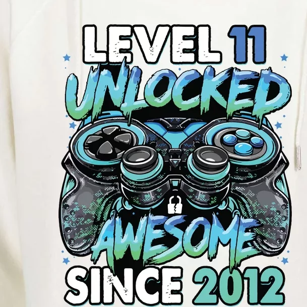 Level 11 Unlocked Awesome Since 2012 11th Birthday Gaming Womens Funnel Neck Pullover Hood