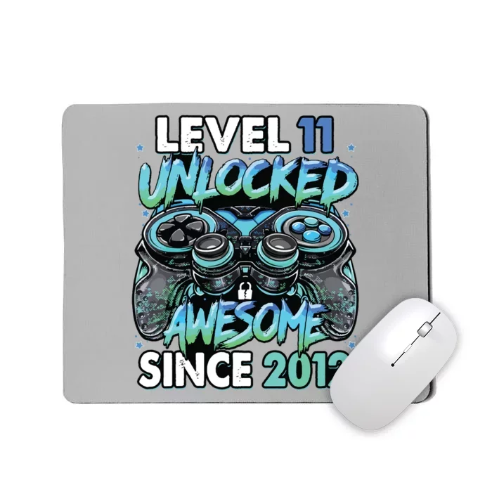 Level 11 Unlocked Awesome Since 2012 11th Birthday Gaming Mousepad