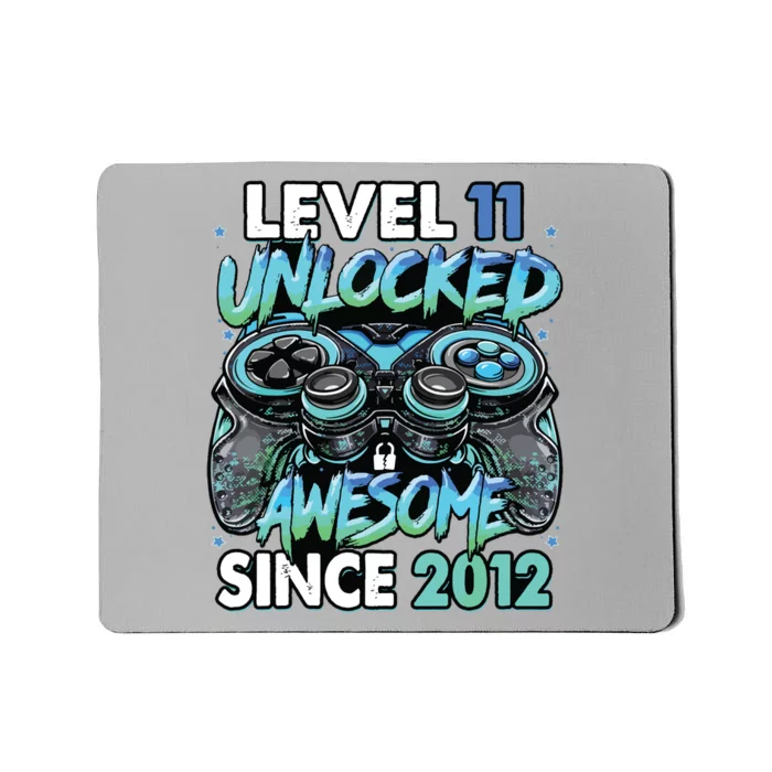 Level 11 Unlocked Awesome Since 2012 11th Birthday Gaming Mousepad