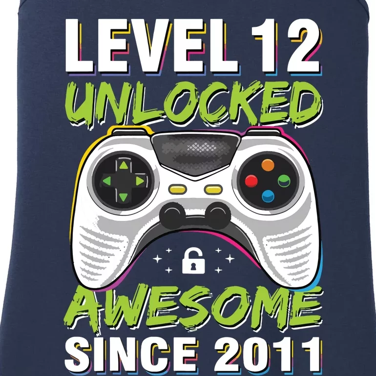 Level 12 Unlocked Awesome Since 2011 12th Birthday Gaming Ladies Essential Tank