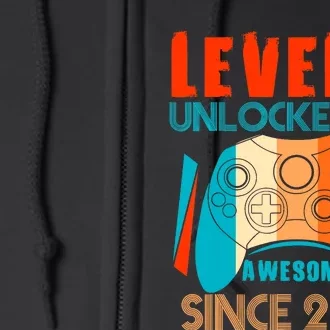 Level 10 Unlocked Birthday 10 Year Old Gamer Full Zip Hoodie